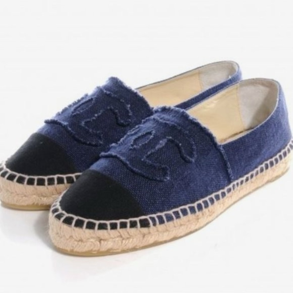 Chanel denim espadrilles
